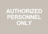 ADA - Authorized Personnel Only - 6" x 8.5"