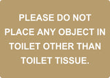 ADA - Please Do Not Place... - 6" x 8.5"