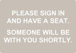 ADA - Please Sign In - 7" x 10" Countertop