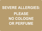 ADA - Severe Allergies - 8" x 11"